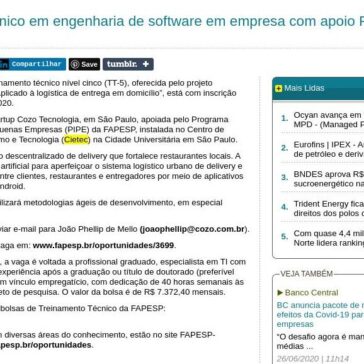 Treinamento técnico em engenharia de software em empresa com apoio PIPE-FAPESP – TN Petróleo