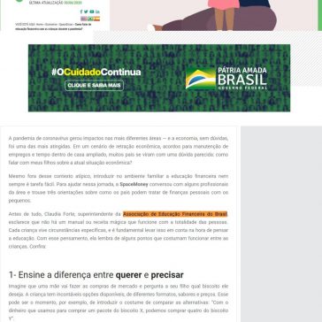 COMO FALAR DE EDUCAÇÃO FINANCEIRA COM AS CRIANÇAS DURANTE A PANDEMIA? – Space Money