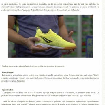 Dicas para a limpeza de bolas e chuteiras – Estrela da Manhã