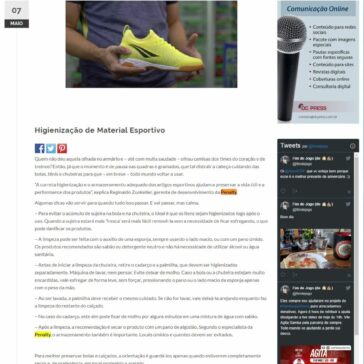 Higienização de Material Esportivo – Fim de Jogo