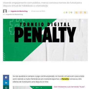 Penalty escala atletas para torneio digital – Abc da Comunicação