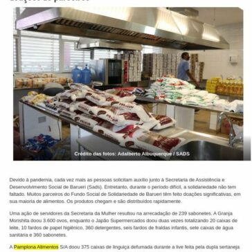 Sads e Fundo Social continuam recebendo e distribuindo doações de parceiros – Jornal Metrópole