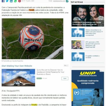 Campanha digital relembra os melhores momentos do Paulistão 2020 – Press From