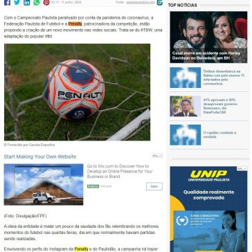 Campanha digital relembra os melhores momentos do Paulistão 2020 – Press From
