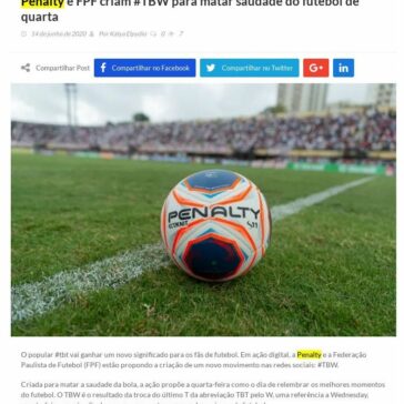 Penalty e FPF criam #TBW para matar saudade do futebol de quarta – Borimbora