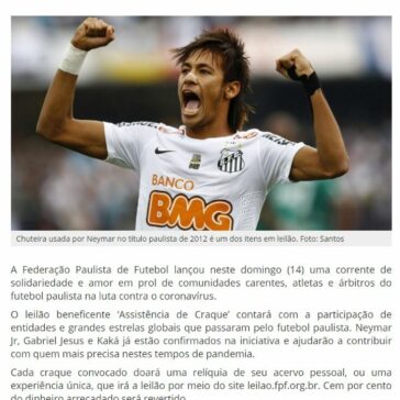 FPF lança leilão solidário ’Assistência de Craque’ – Portal Morada