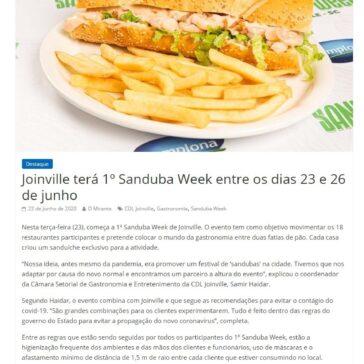 Joinville terá 1° Sanduba Week entre os dias 23 e 26 de junho – O Mirante