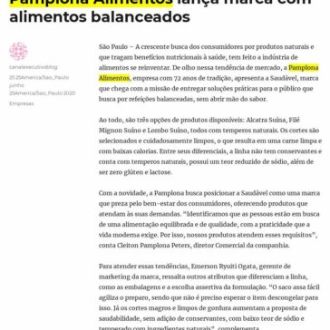 Pamplona Alimentos lança marca com alimentos balanceados – Canal Executivo Blog