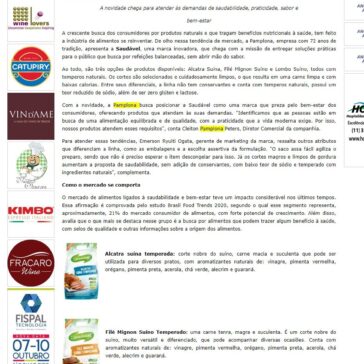 PAMPLONA APRESENTA MARCA SAUDÁVEL COM PRODUTOS INOVADORES – Italian Food