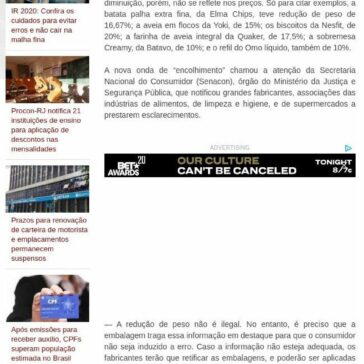Produtos encolhem até 20% na pandemia e levam governo a notificar a indústria – Extra