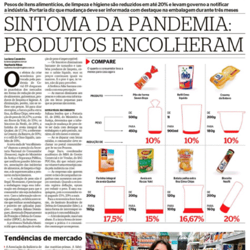 Sintoma da pandemia: Produtos encolheram – Extra