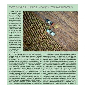 Tate & Lyle anuncia novas metas ambientais – Aditivos & Ingredientes