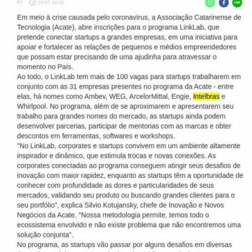 Em SC, programa de inovação da Acate tem 100 vagas abertas para conectar startups – Central de Notícias