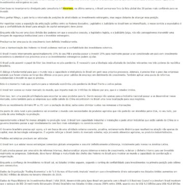 Crise entre Poderes enfraquece investimentos estrangeiros no Brasil – Revista Capital Econômico