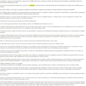 Crise entre Poderes enfraquece investimentos estrangeiros no Brasil – Revista Capital Econômico Online