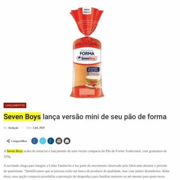 Seven Boys lança versão mini de seu pão de forma – Distribuição