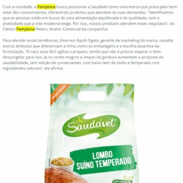 Pamplona lança Saudável, nova marca de cortes suínos – EmbalagemMarca