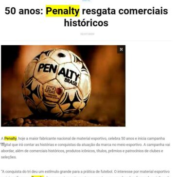 50 anos: Penalty resgata comerciais históricos – Vox News