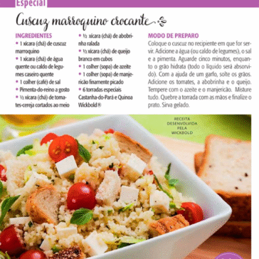 Cuscuz marroquino crocante – Ana Maria Receitas (Revista Ana Maria)