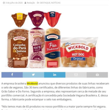 Produtos da Wickbold recebem certificação vegana – Meu Cardápio