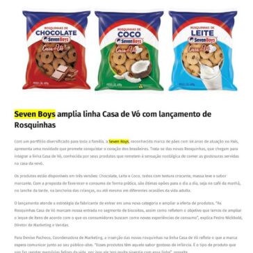 Seven Boys amplia linha Casa de Vó com lançamento de Rosquinhas – ABFLEXO