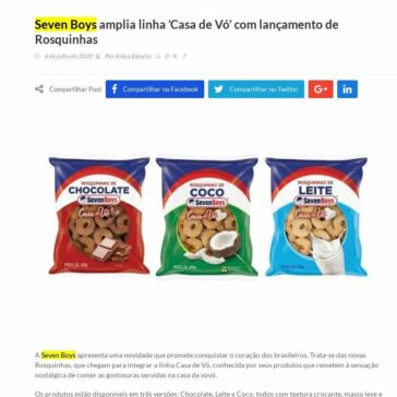 Seven Boys amplia linha ‘Casa de Vó’ com lançamento de Rosquinhas – Borimbora
