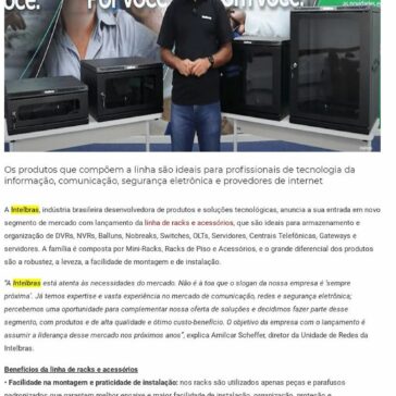 Intelbras entra em novo segmento de mercado com lançamento de linha de racks e acessórios – Digital Security