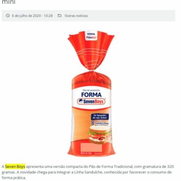 Seven Boys lança pão de forma tradicional em versão mini – EmbalagemMarca