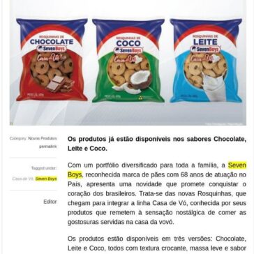 Seven Boys amplia linha Casa de Vó com lançamento de Rosquinhas – Food Innovation