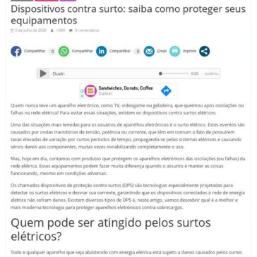 Dispositivos contra surto: saiba como proteger seus equipamentos – Revista Tecnologia 360