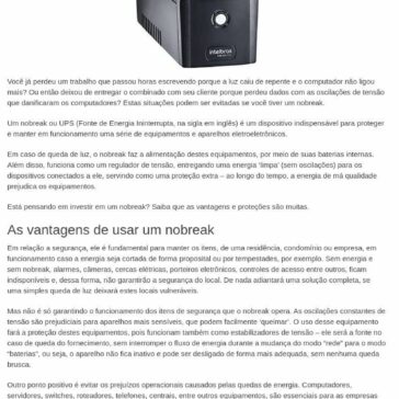 Nobreak: que proteções você terá ao utilizar este dispositivo? – Eletricista Florianópolis