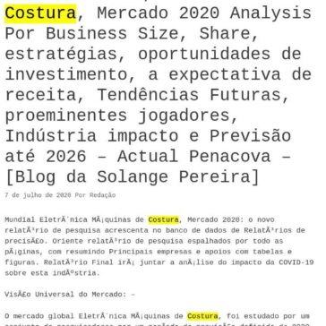 Impacto da Covid-19 em Eletrônica Máquinas de Costura, Mercado 2020 Analysis Por Business Size, Share, estratégias, oportunidades de investimento… – Moldes Costura