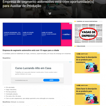 Empresa de segmento automotivo está com oportunidade(s) para Auxiliar de Produção – Notícias de Indaiatuba