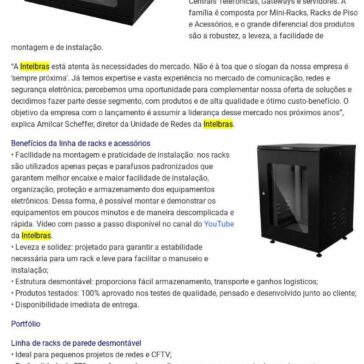 Intelbras lança linha de racks e acessórios – Ti Bahia