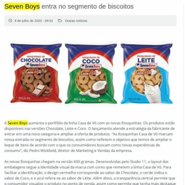 Seven Boys entra no segmento de biscoitos – EmbalagemMarca