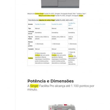Máquina de Costura Singer Facilita é boa? Compare a 4432, a 4423 e a 4411 – Zoom