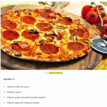 Receita de Pizza de Pepperoni – Comida e Receitas