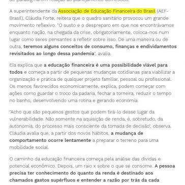 Educação financeira é caminho para superar a crise nas finanças pessoais impactadas pela pandemia do novo coronavírus – O Povo (On-line)