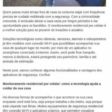 Visual informática: Saiba como monitorar sua casa através do seu celular – Central de Notícias