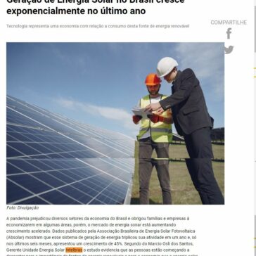 Geração de Energia Solar no Brasil cresce exponencialmente no último ano – Radio Cidade em Dia