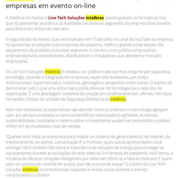 Intelbras apresenta soluções de todos os portes para empresas em evento on-line – Revista Segurança Eletrônica