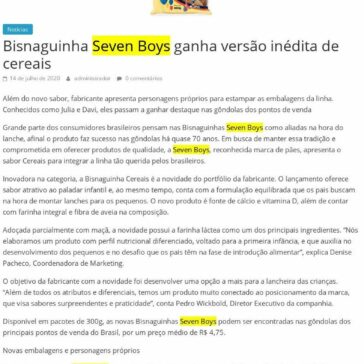 Bisnaguinha Seven Boys ganha versão inédita de cereais – Gastromania