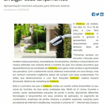 Intelbras promove evento online para divulgar seus lançamentos – RTI