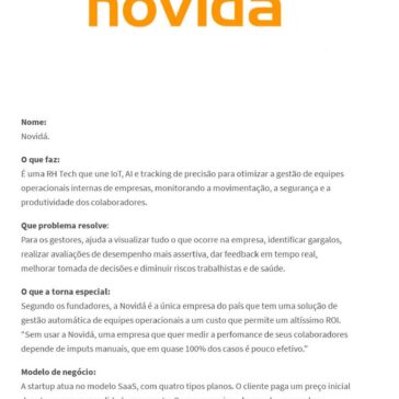 A Novidá quer aumentar a eficiência de equipes com gestão em tempo real – ResumoCast