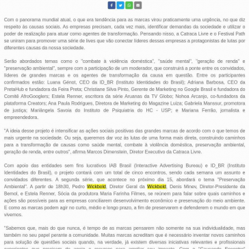 Live – Preservação Ambiental  – Sou Ecológico