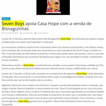Seven Boys apoia Casa Hope com a venda de Bisnaguinhas – Gastromania