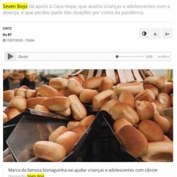 Marca de pães doará parte do ganho para ajudar crianças com câncer – R7