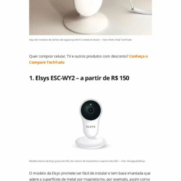 Câmera de segurança Wi-Fi: veja oito modelos para comprar em 2020 – Tech tudo