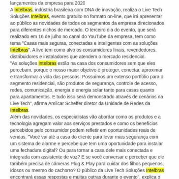 Intelbras apresenta soluções completas para residências em evento on-line – Central de Notícias
