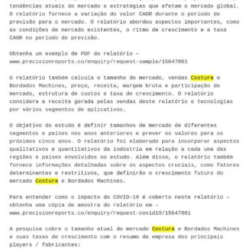 Costura e Bordados Machines Mercado 2020 Tamanho global da indústria, Análise de crescimento global, Ações, Tendências, Segmentos e Previsão para 2026 – Moldes Costura